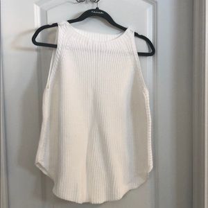 LOFT white sleeveless sweater